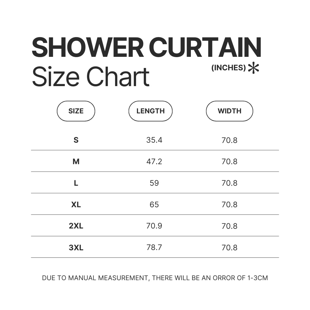 Shower Curtain Size Chart - Palworld Gifts