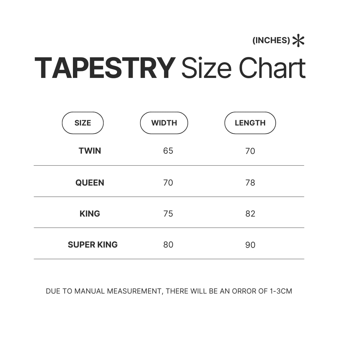 Tapestry Size Chart - Palworld Gifts