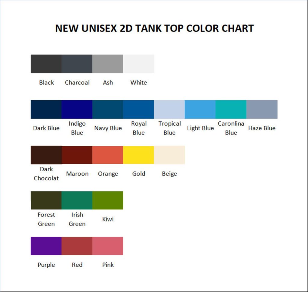 tank top color chart - Palworld Gifts